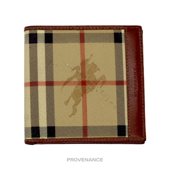🔴 Burberry 8CC Bifold Wallet - Nova Check Brown - Picture 1 of 8